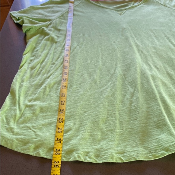 Green Mesh Inset Slub Tee - Picture 4 of 6